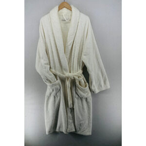 WATERWORKS Bathrobe Adult One Size Terry Belted Long Sleeve White